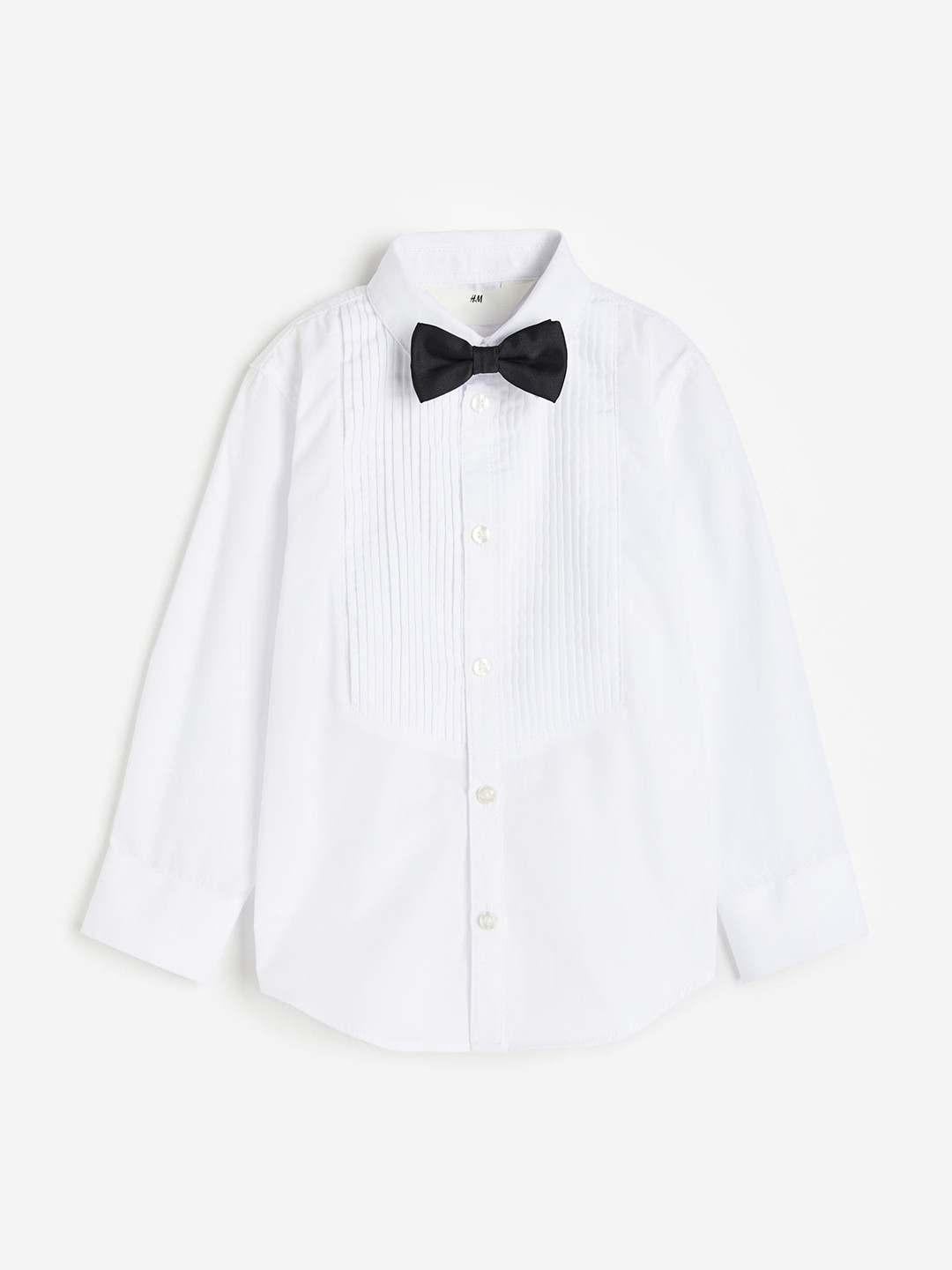 

H&M Boys Tuxedo Shirt With A Bow Tie, White