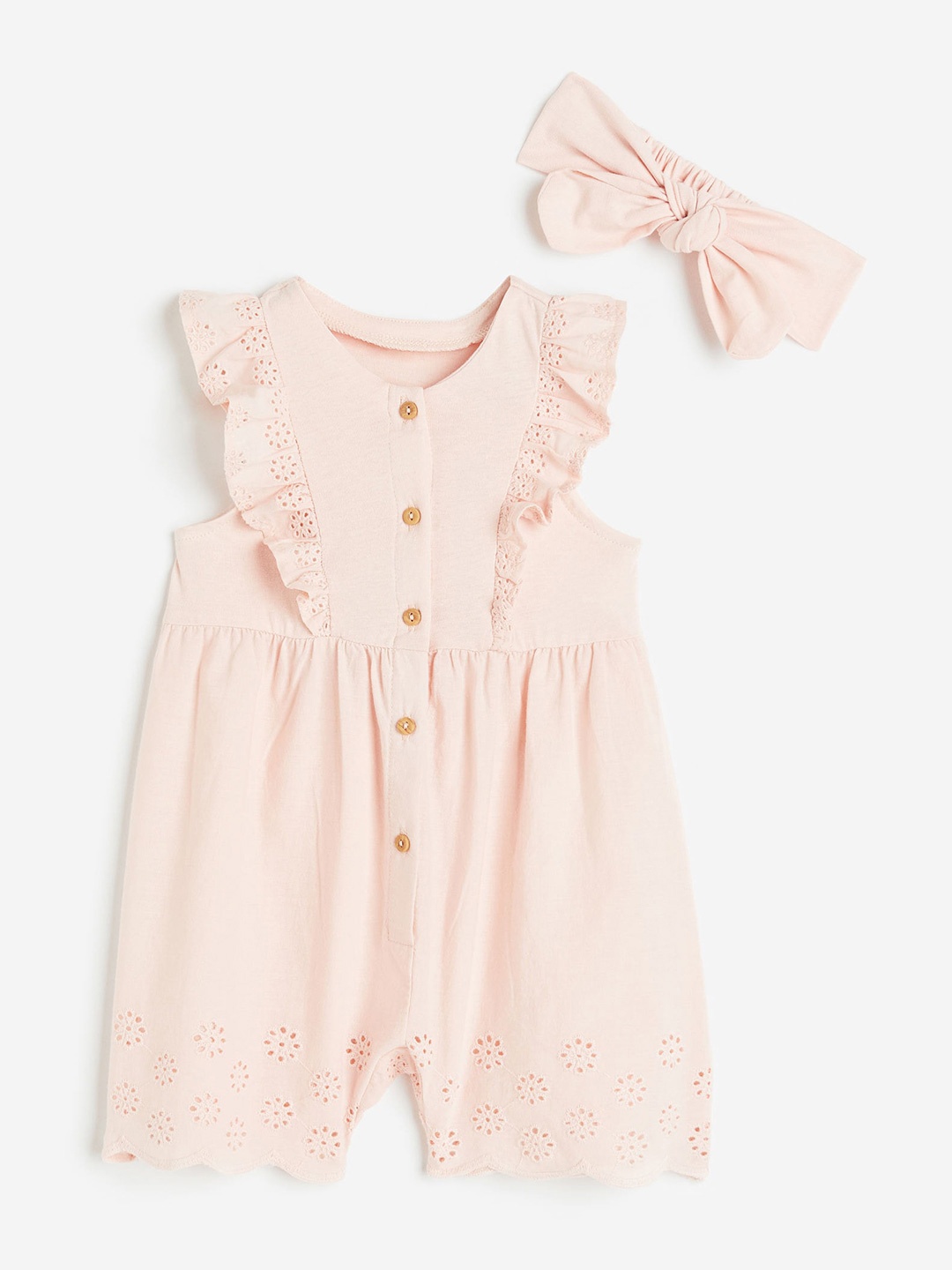

H&M Girls 2-Piece Soft Cotton Set, Peach