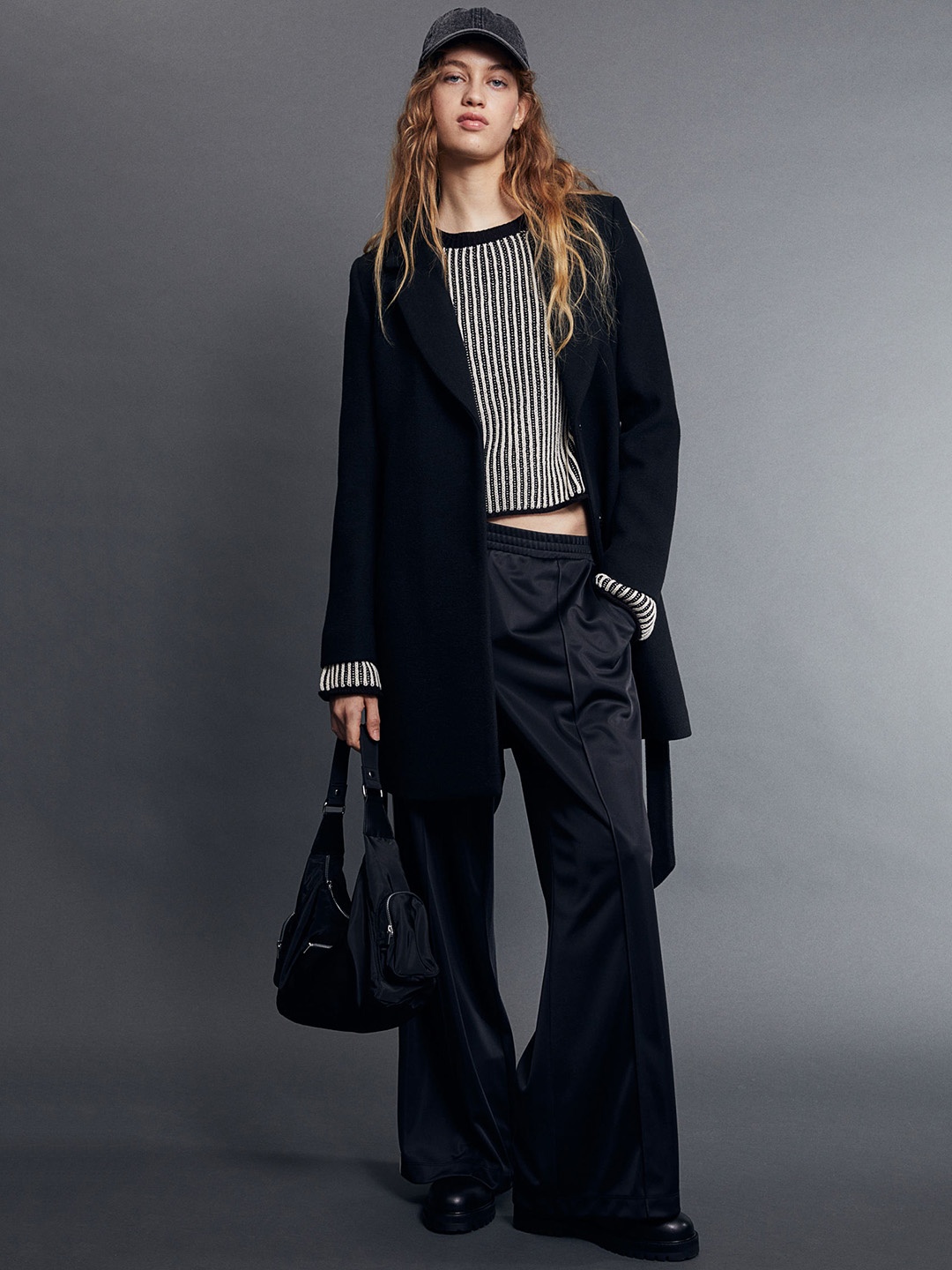 

H&M Tie-Belt Coats, Black