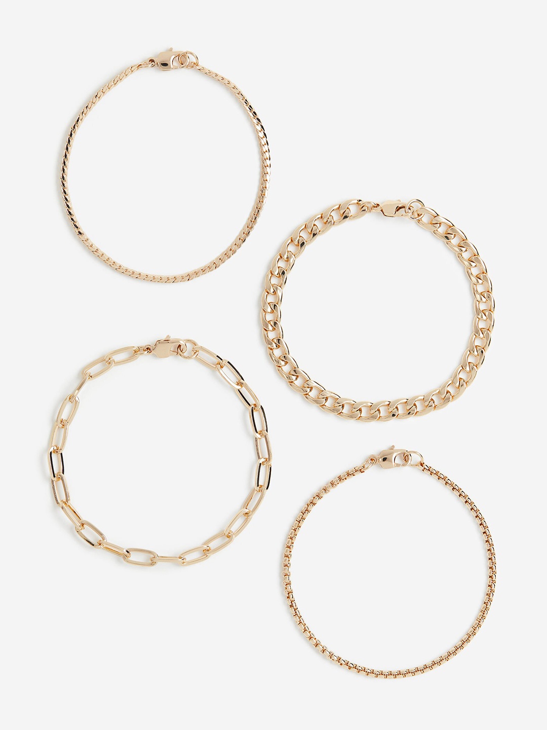 

H&M 4-Pack Bracelets, Gold