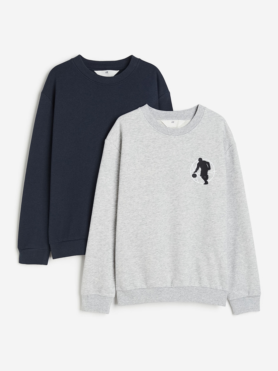 

H&M Boys 2-Pack Sweatshirts, Grey