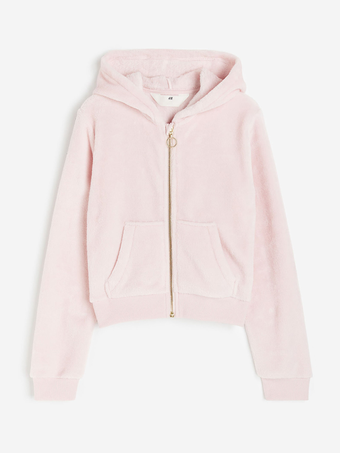 

H&M Girls Pile Zip-Through Hoodie, Pink