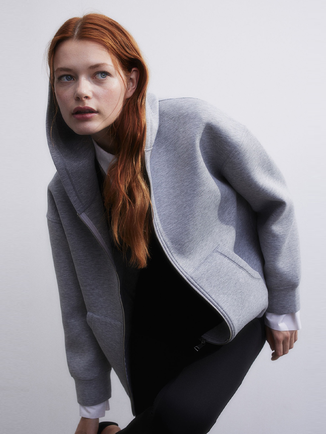 

H&M Oversized Scuba Hoodie, Grey