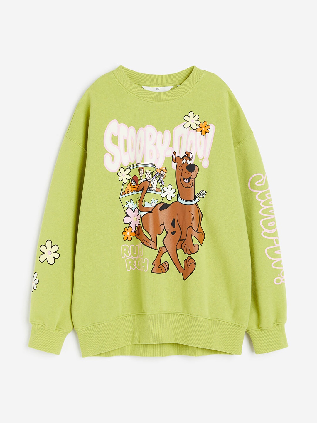 

H&M Girls Oversized Sweatshirt, Green
