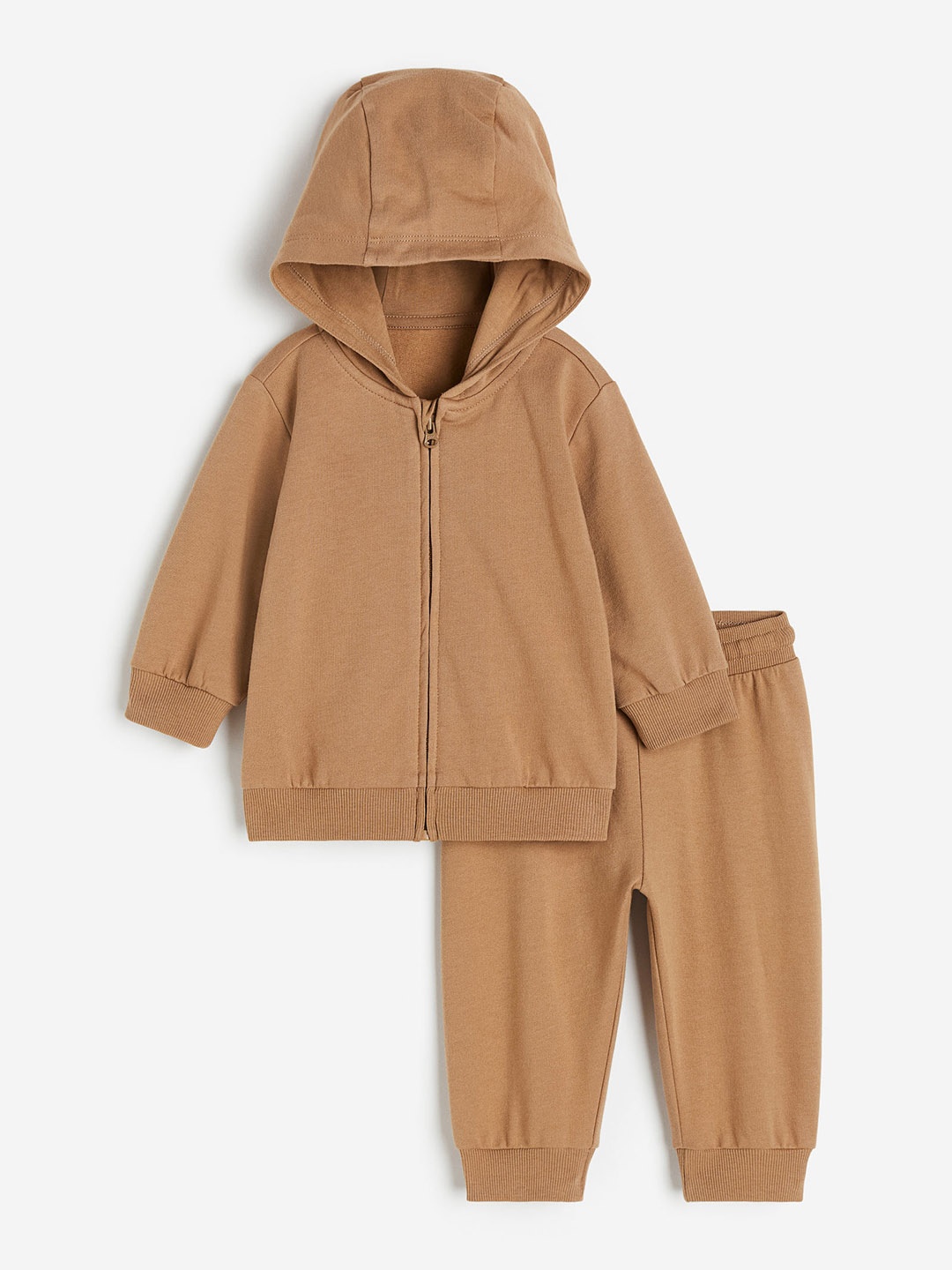 

H&M Boys 2-Piece Sweatshirt Pure Cotton Set, Brown