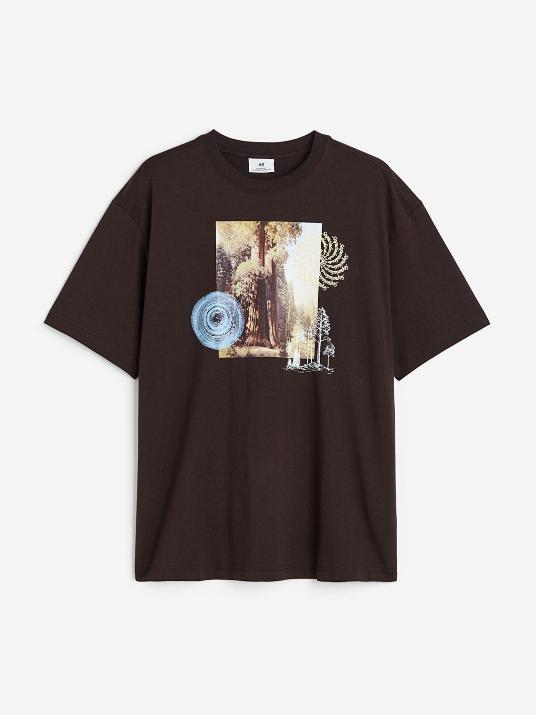 

H&M Pure Cotton Loose Fit T-shirt, Bronze