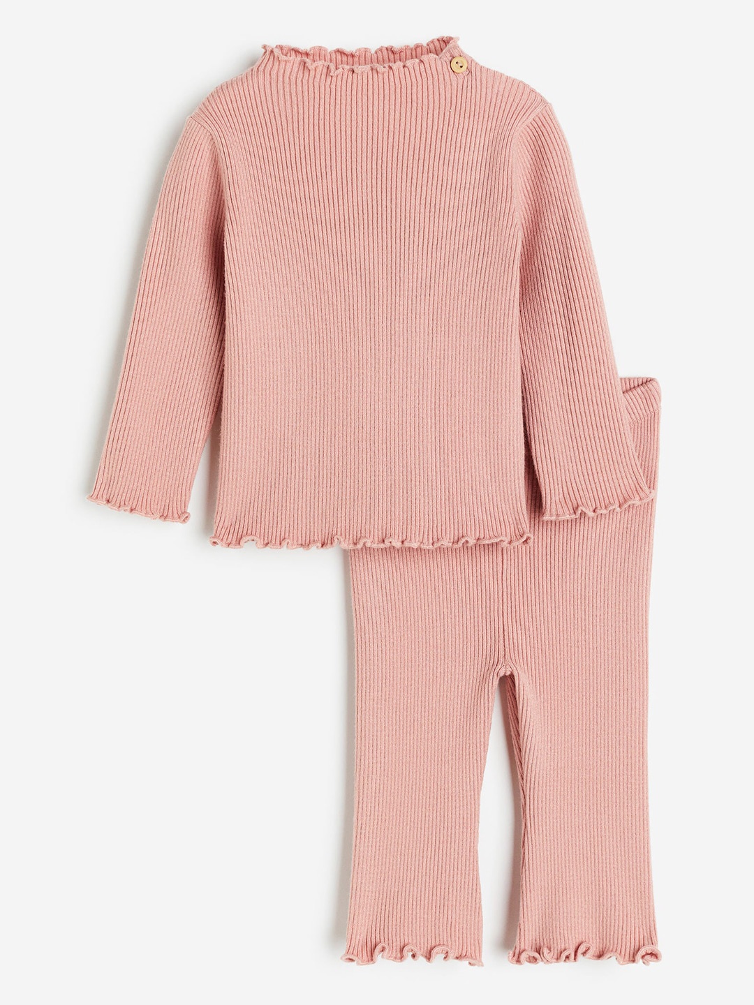 

H&M Infant Kids 2-Piece Rib-Knit Set, Pink
