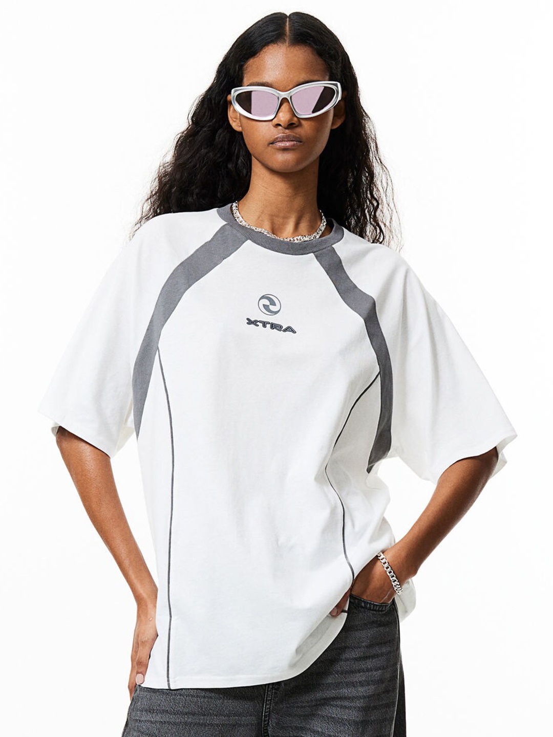 

H&M Cotton Oversized T-Shirt, White