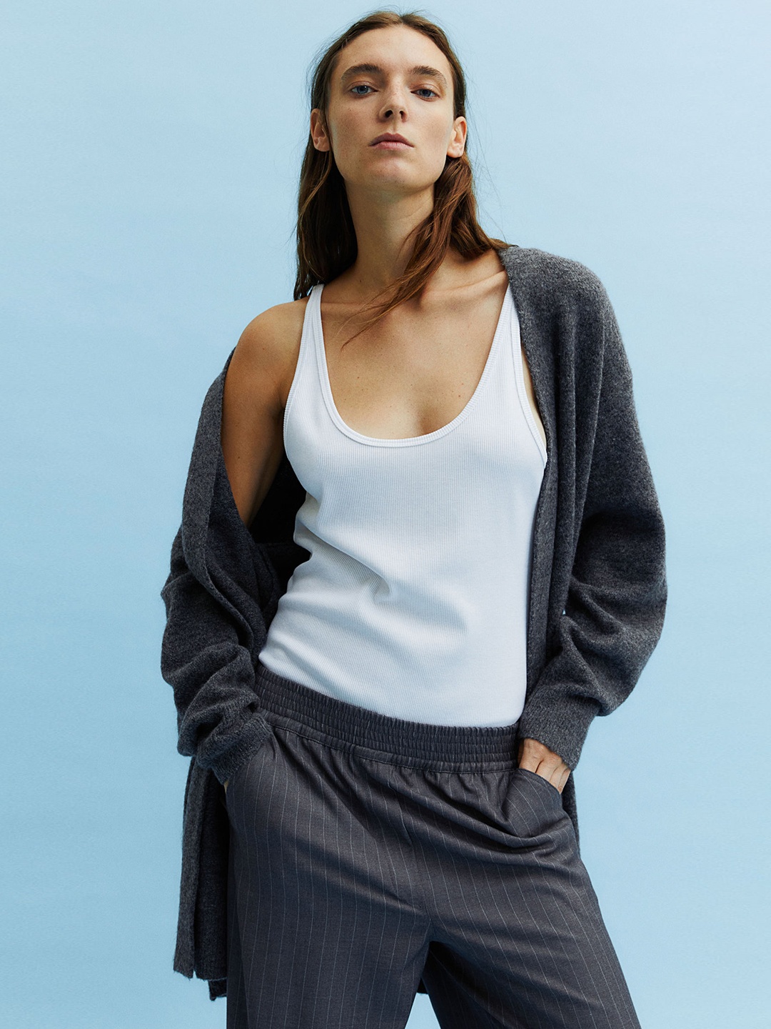 

H&M Long Cardigan, Grey