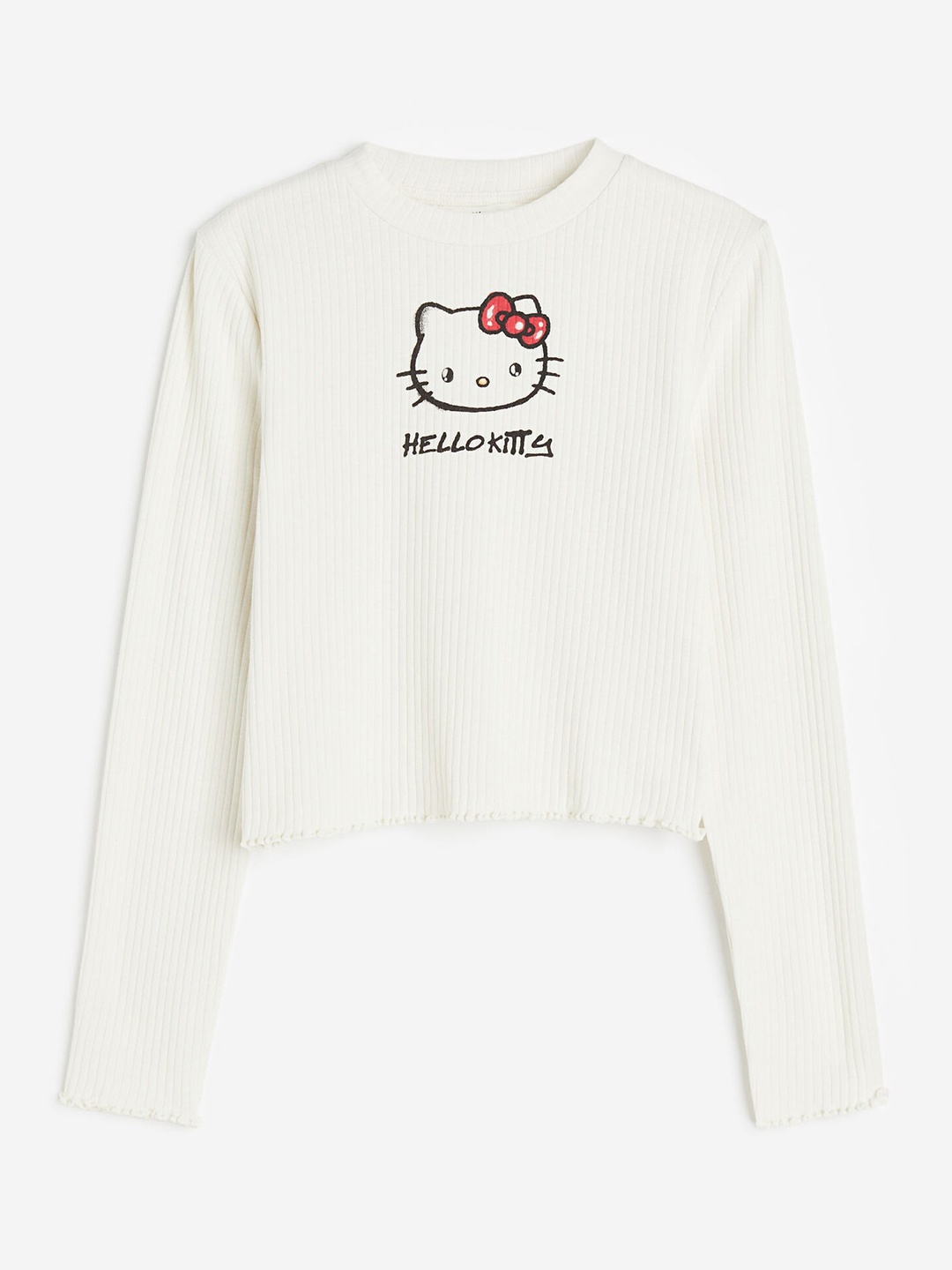 

H&M Girls Printed Jersey Top, White