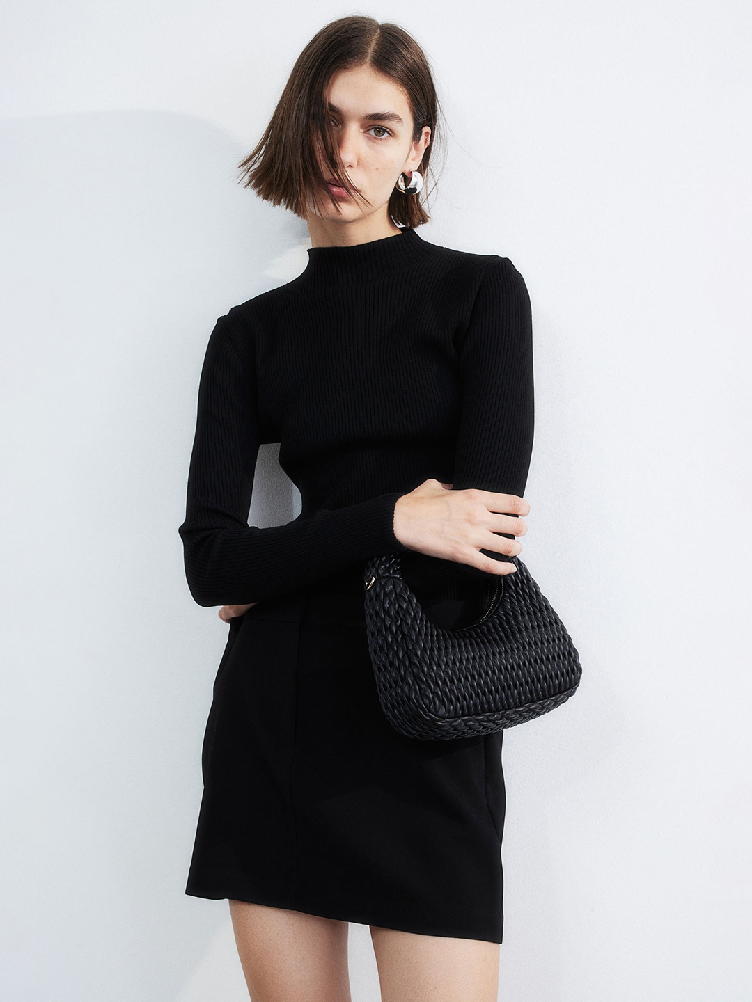 

H&M Turtleneck Top, Black