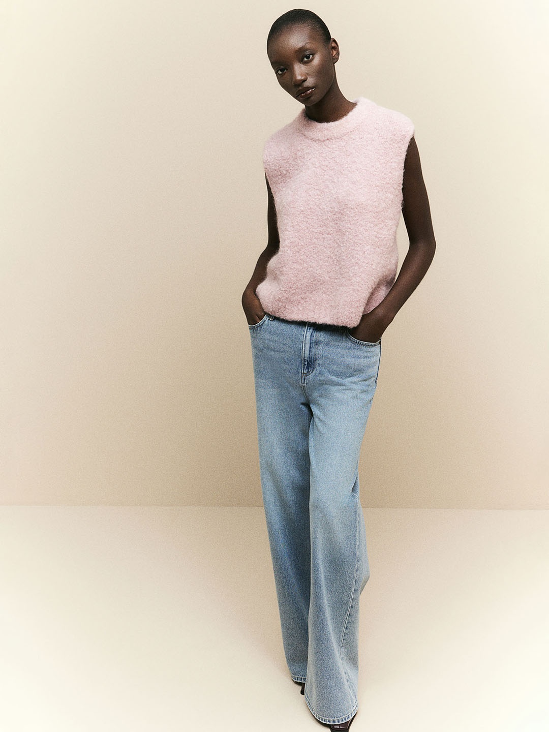 

H&M Wool-Blend Sweater Vest, Pink