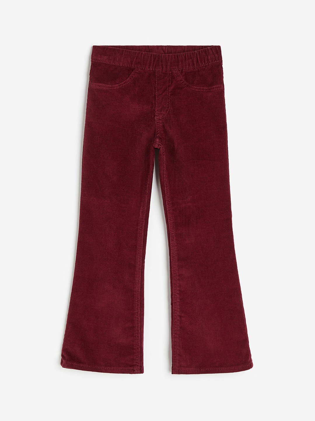 

H&M Girls Flared Pull-On Corduroy Trouser, Red