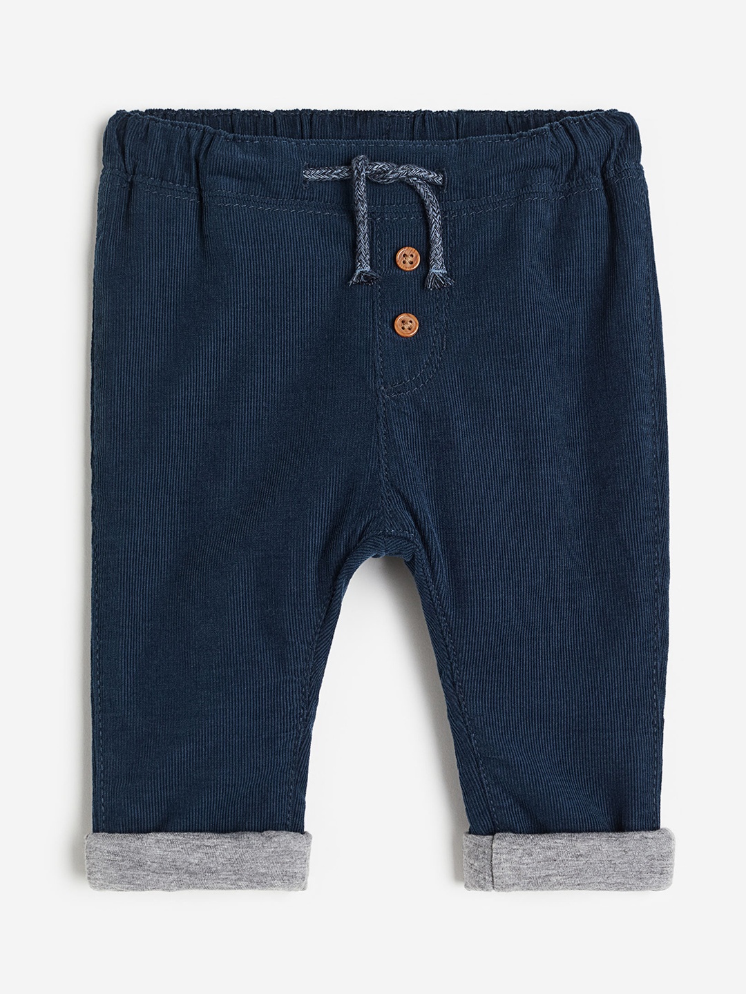 

H&M Boys Pure Cotton Fully Lined Corduroy Trousers, Blue