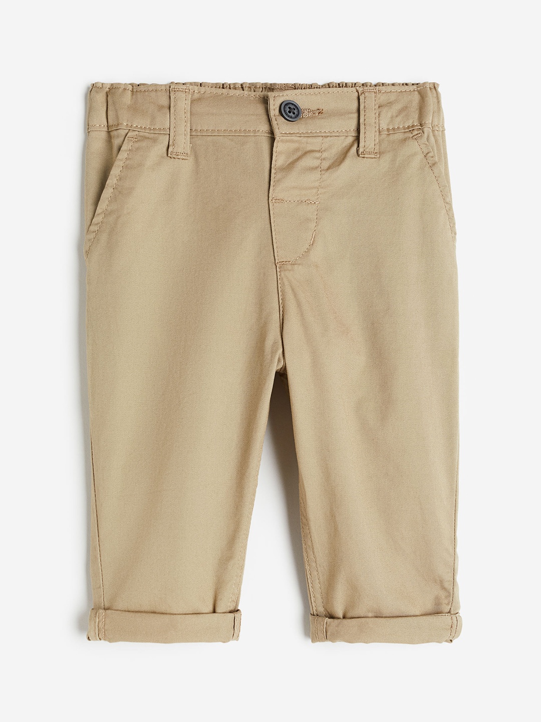 

H&M Boys Cotton Chinos Trousers, Beige
