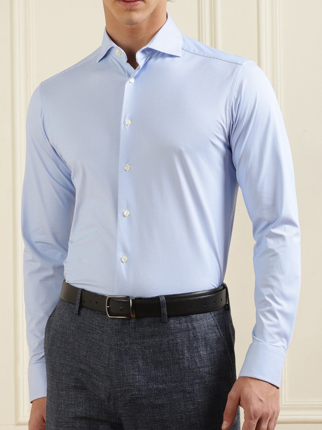 

Eton Textured Slim Fit Classic Formal Shirt, Blue