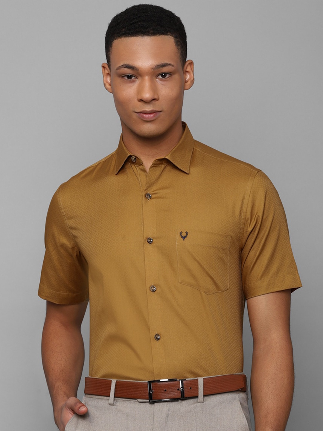 

Allen Solly Slim Fit Pure Cotton Formal Shirt, Brown