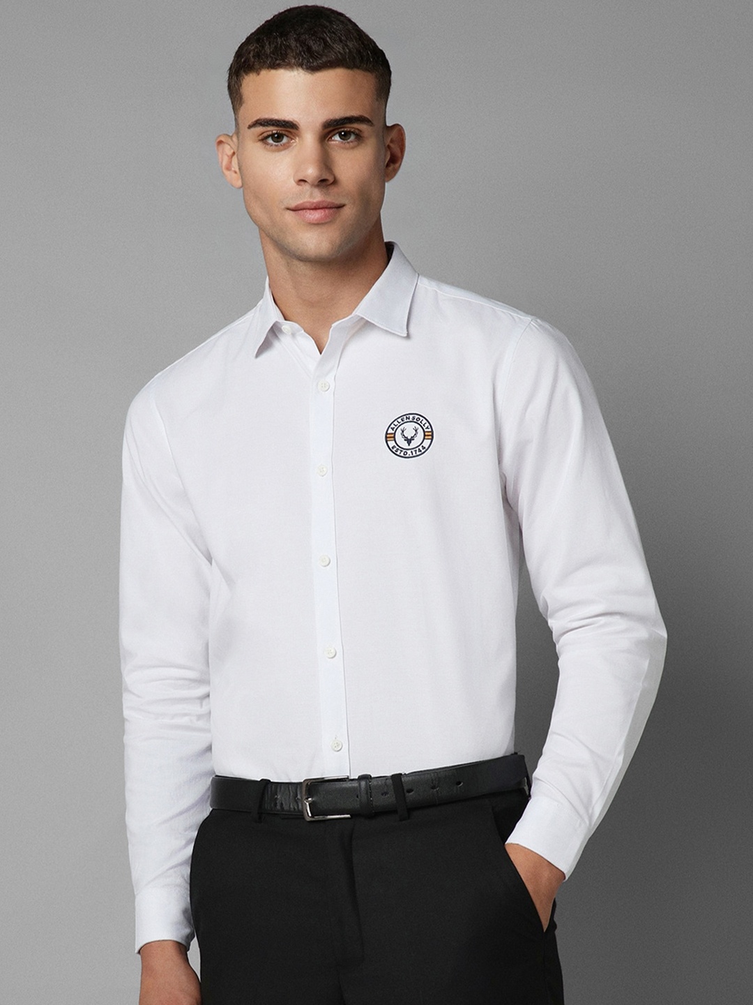 

Allen Solly Slim Fit Opaque Pure Cotton Formal Shirt, White
