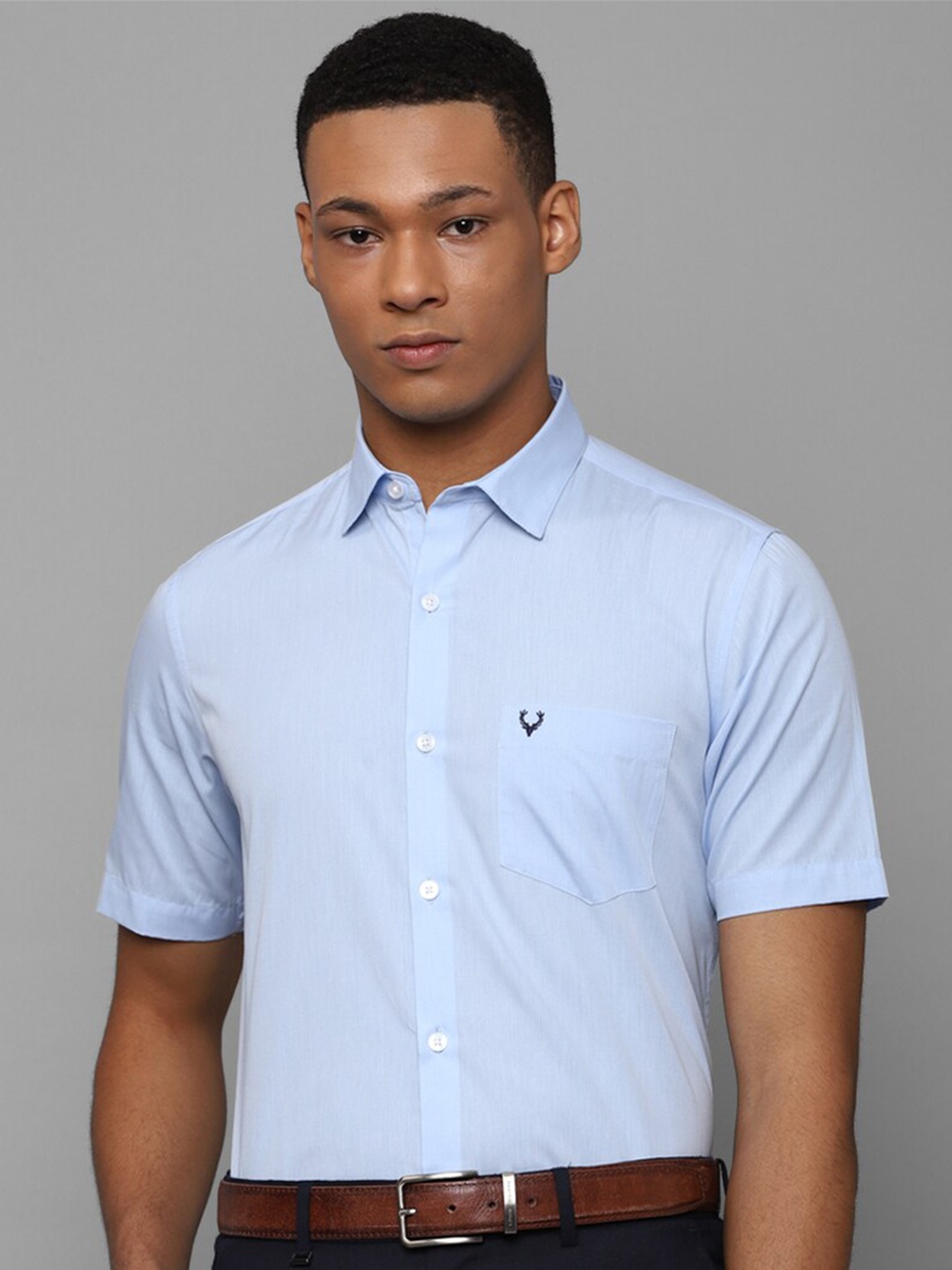 

Allen Solly Slim Fit Spread Collar Pure Cotton Formal Shirt, Blue