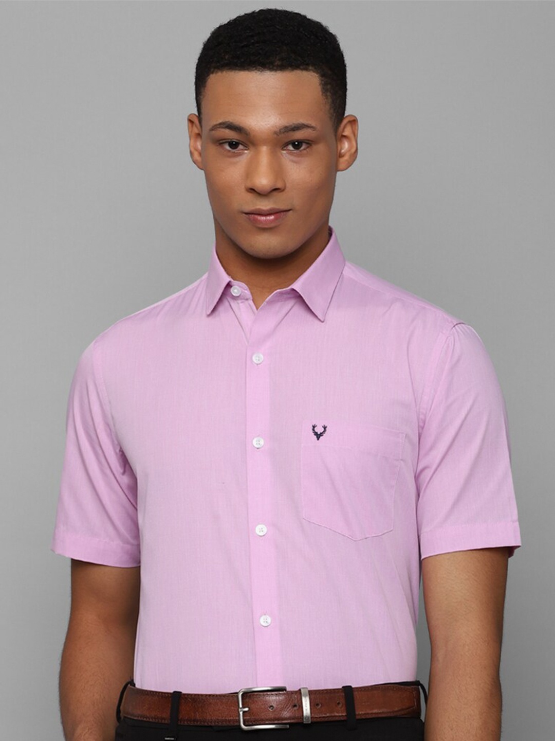 

Allen Solly Slim Fit Spread Collar Pure Cotton Formal Shirt, Purple