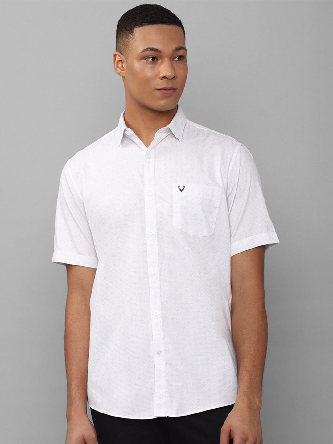

Allen Solly Slim Fit Spread Collar Pure Cotton Casual Shirt, White
