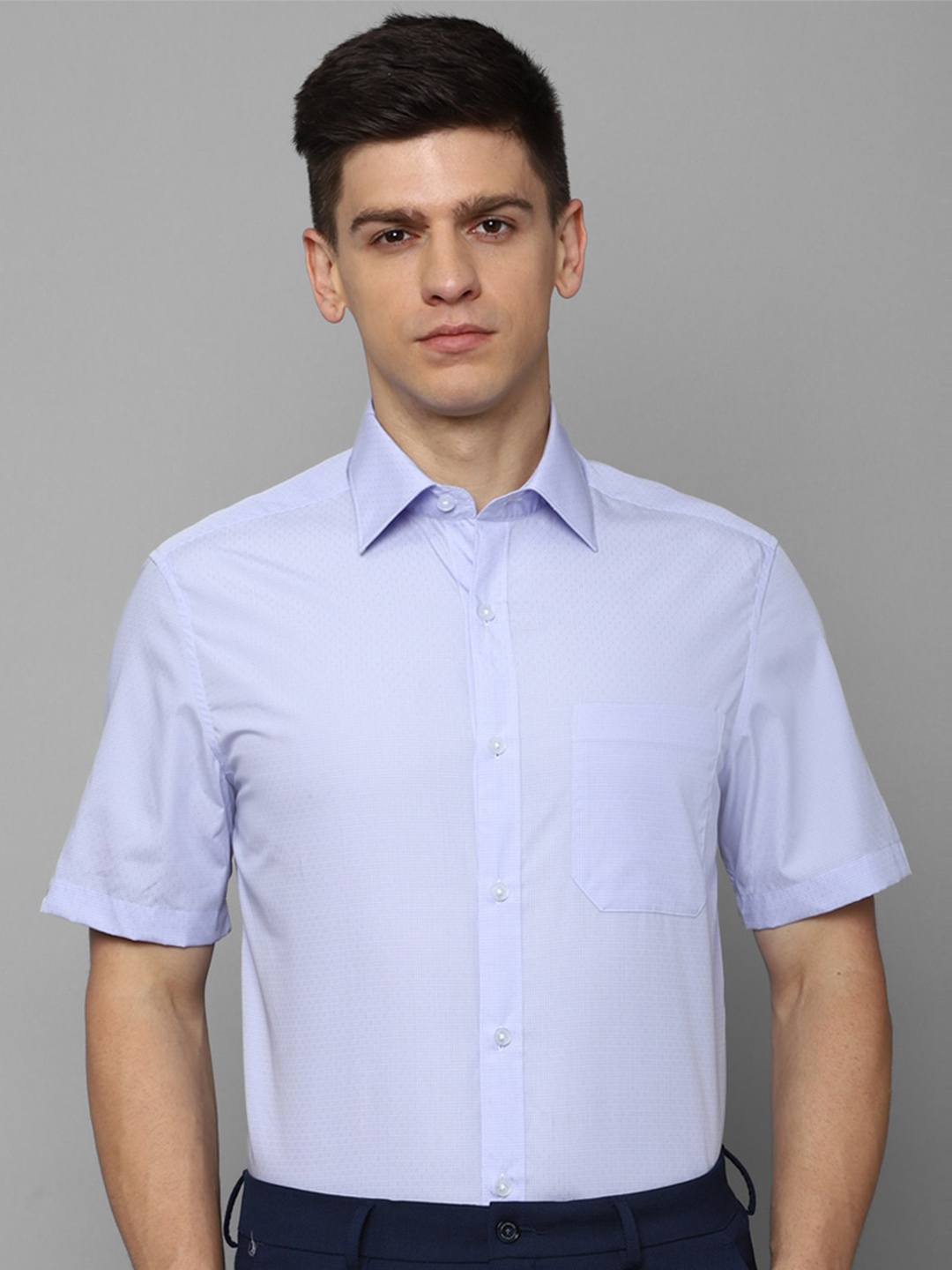 

Louis Philippe Classic Fit Pure Cotton Opaque Formal Shirt, Blue