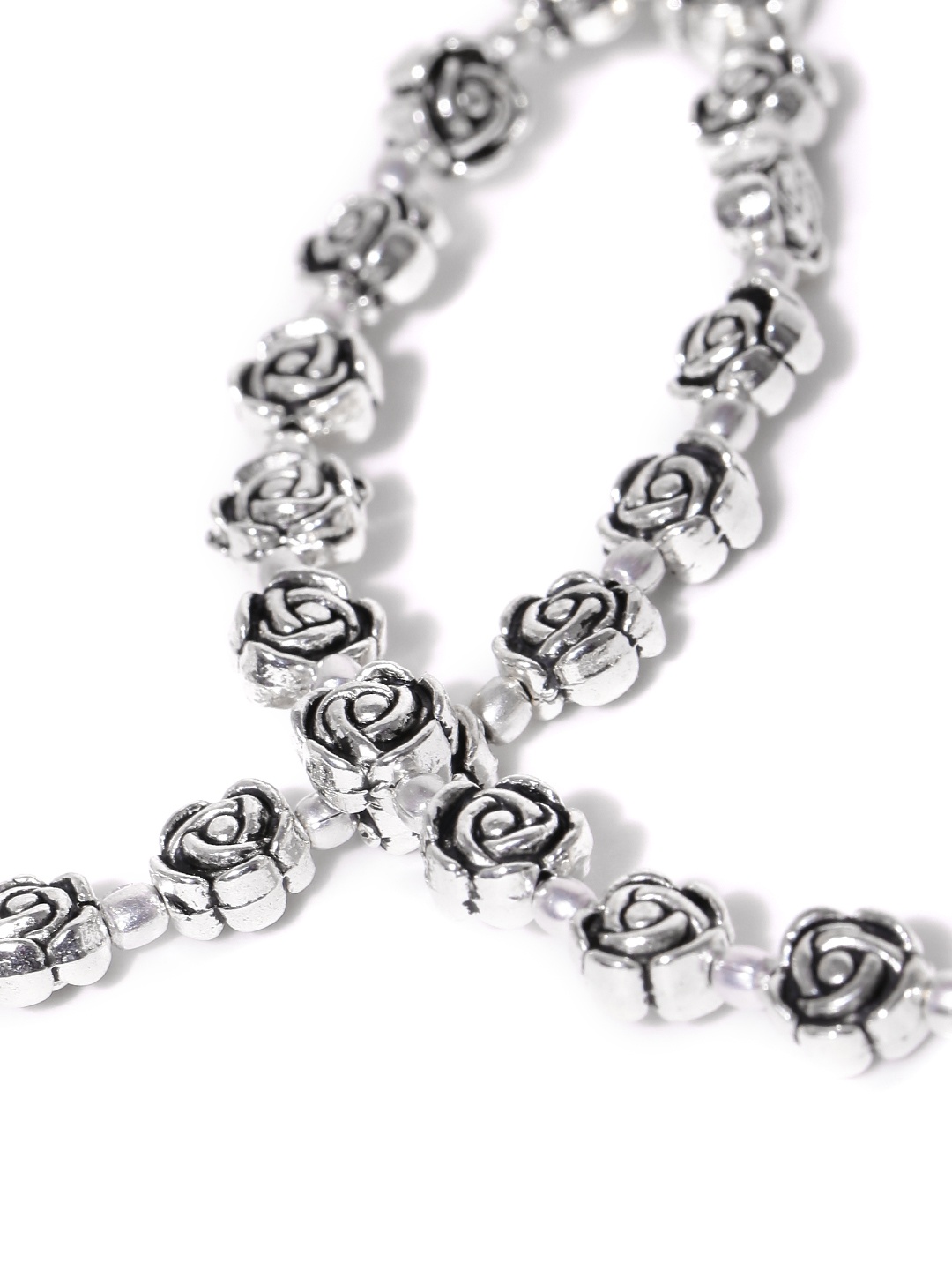 

Priyaasi Oxidised Silver-Plated Anklets