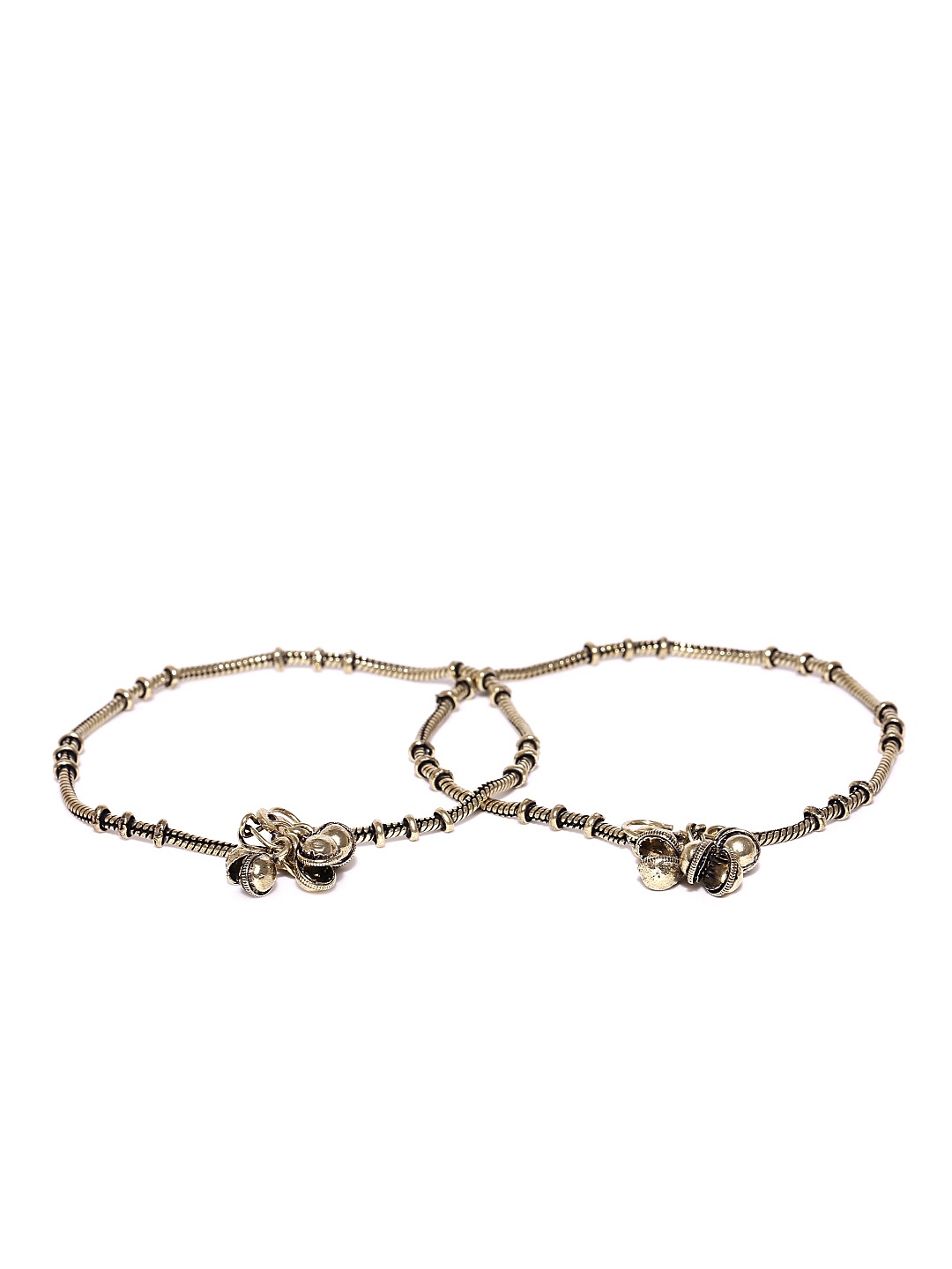 

Priyaasi Antique Gold-Plated Anklets
