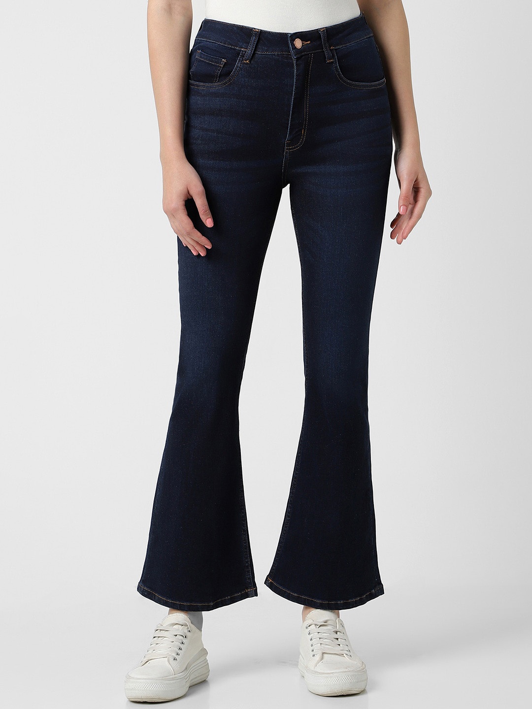 

Van Heusen Woman Mid-Rise Clean Look Bootcut Jeans, Navy blue