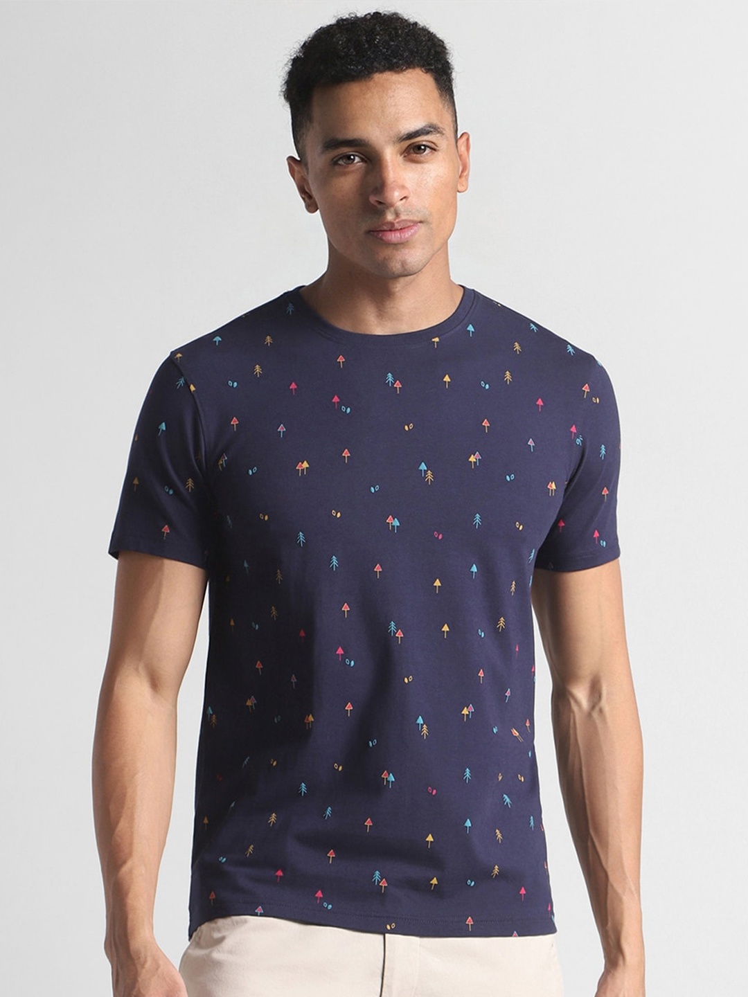 

SIMON CARTER LONDON Conversational Printed Cotton Slim Fit T-shirt, Navy blue