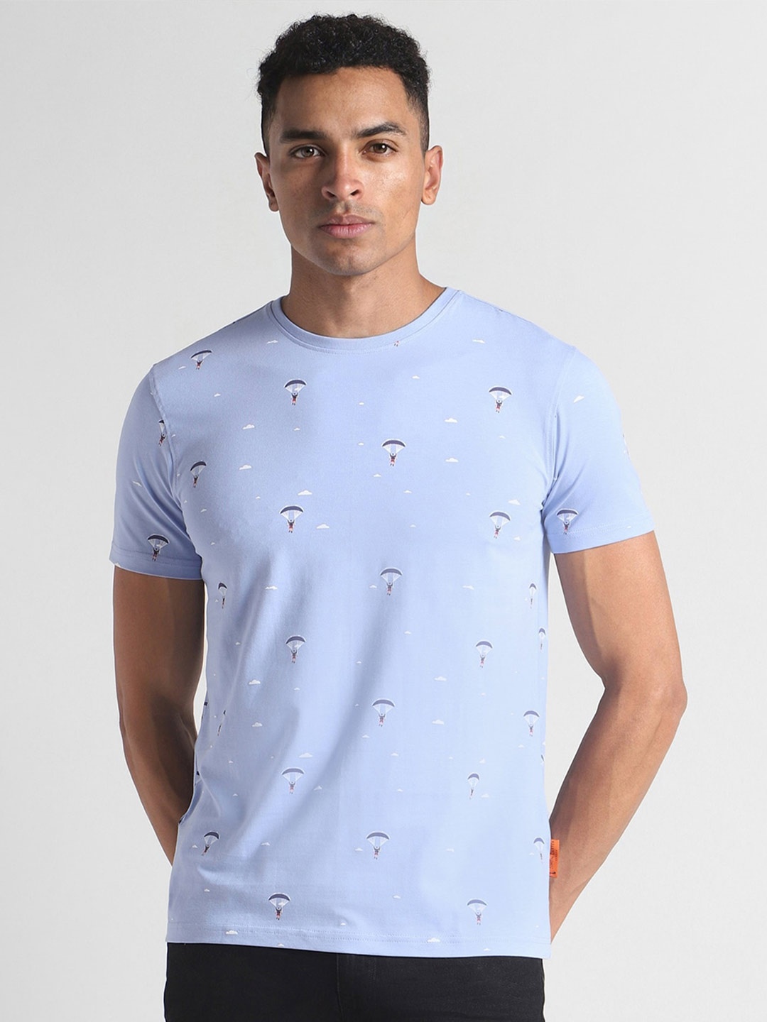 

SIMON CARTER LONDON Conversational Printed Cotton Slim Fit T-shirt, Blue