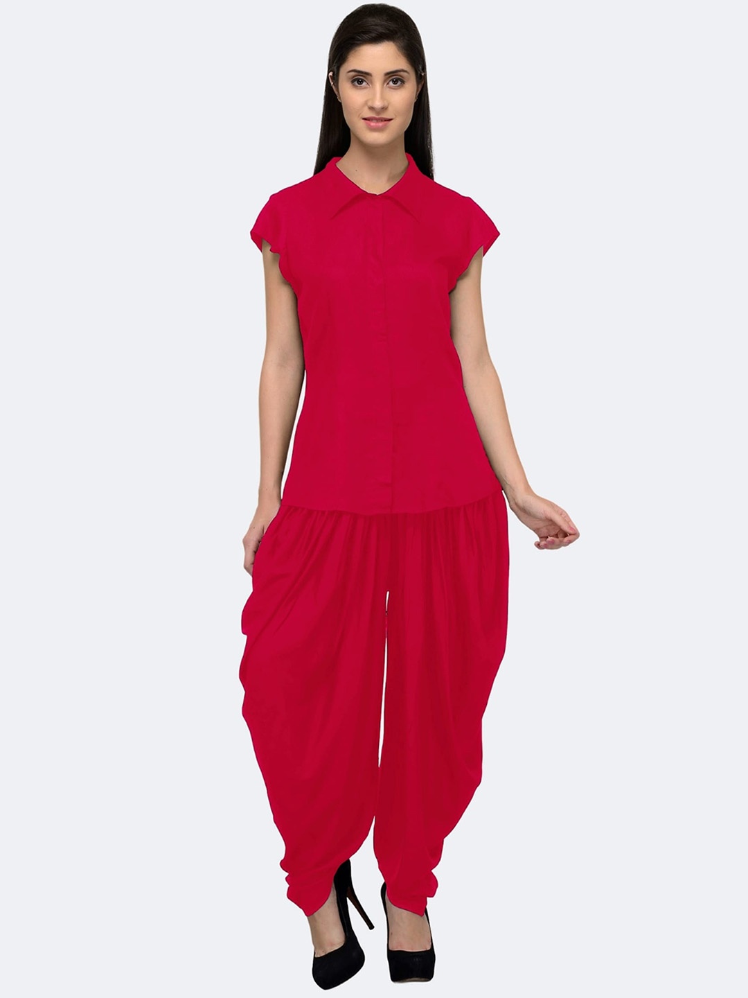 

PATRORNA Shirt & Dhoti Pant Co-Ords, Pink