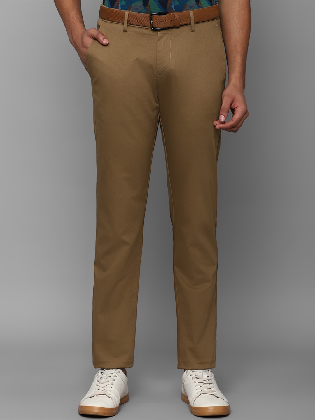 

Allen Solly Men Mid-Rise Trousers, Brown