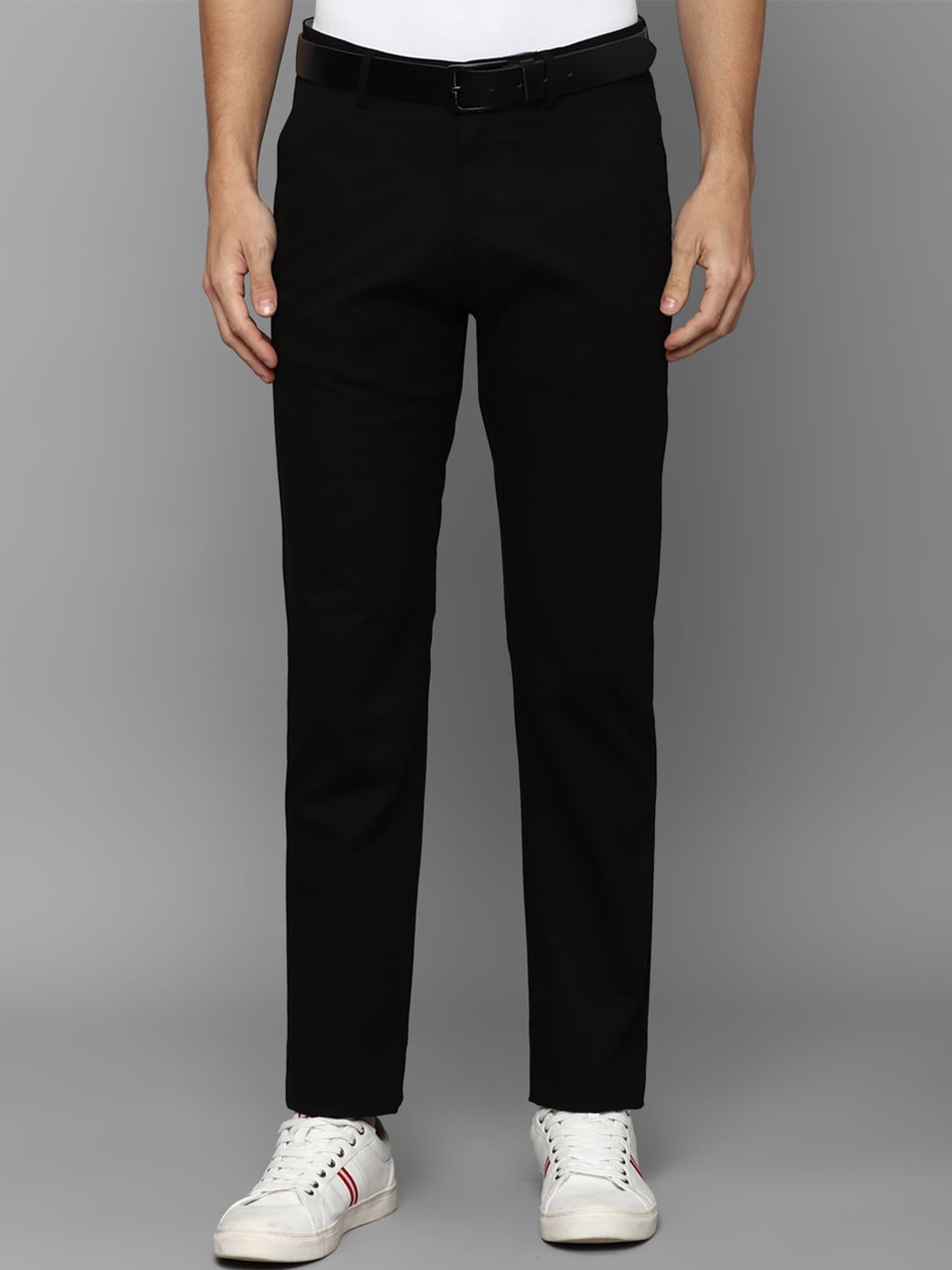 

Allen Solly Men Mid-Rise Trousers, Black