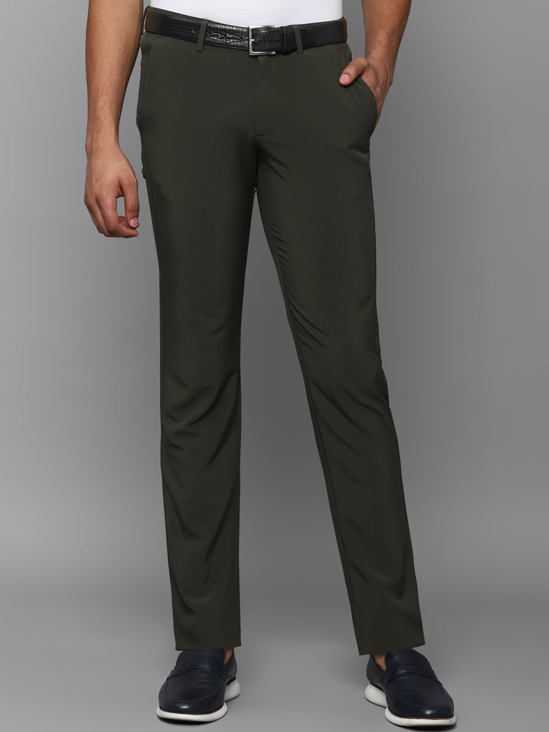 

Allen Solly Men Slim Fit Trousers, Green