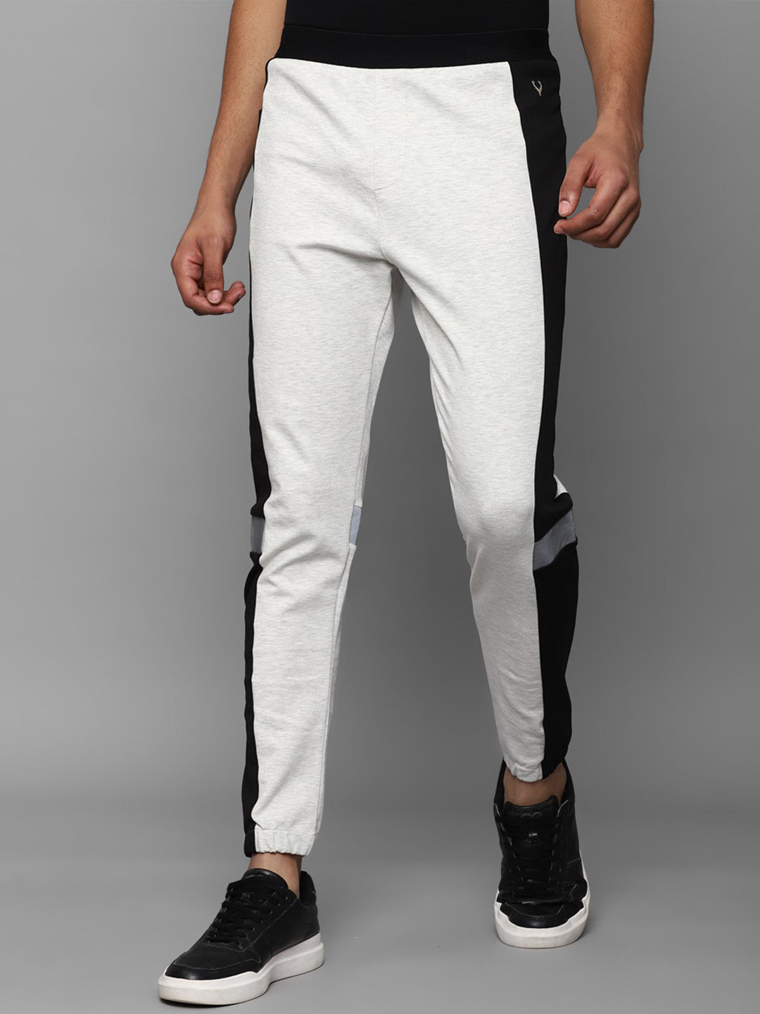 

Allen Solly Tribe Men Colourblocked Mid Rise Joggers, Grey