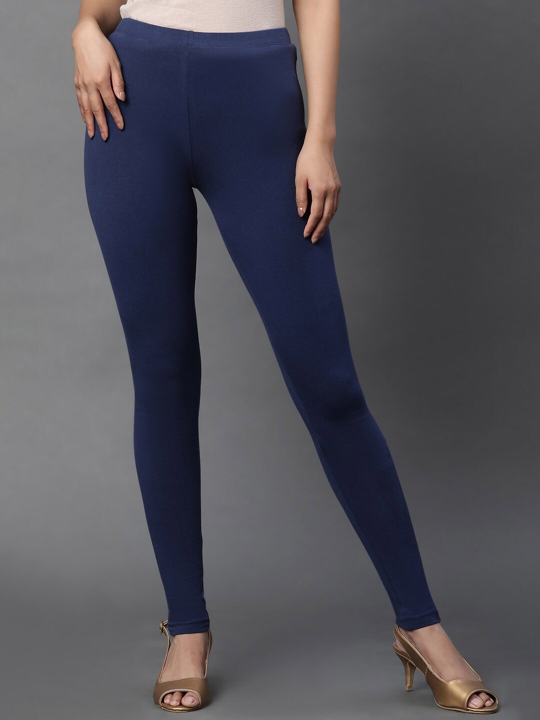 

AURELIA Ankle Length Leggings, Blue