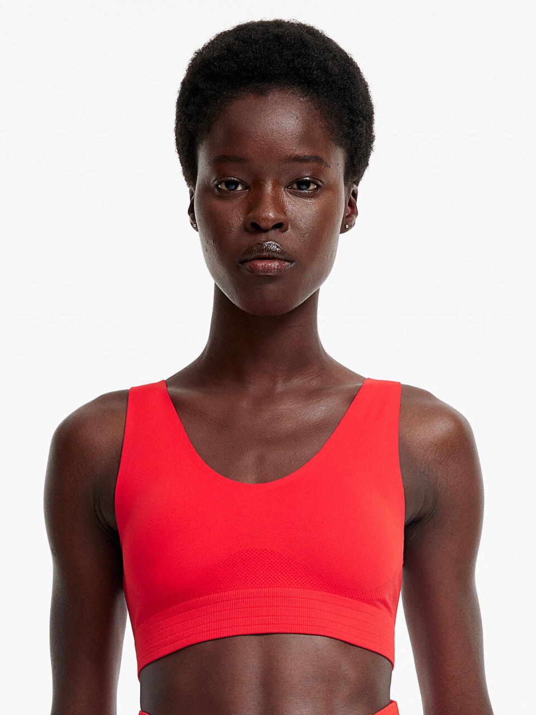 

H&M DryMove Seamless Sports Bra, Red