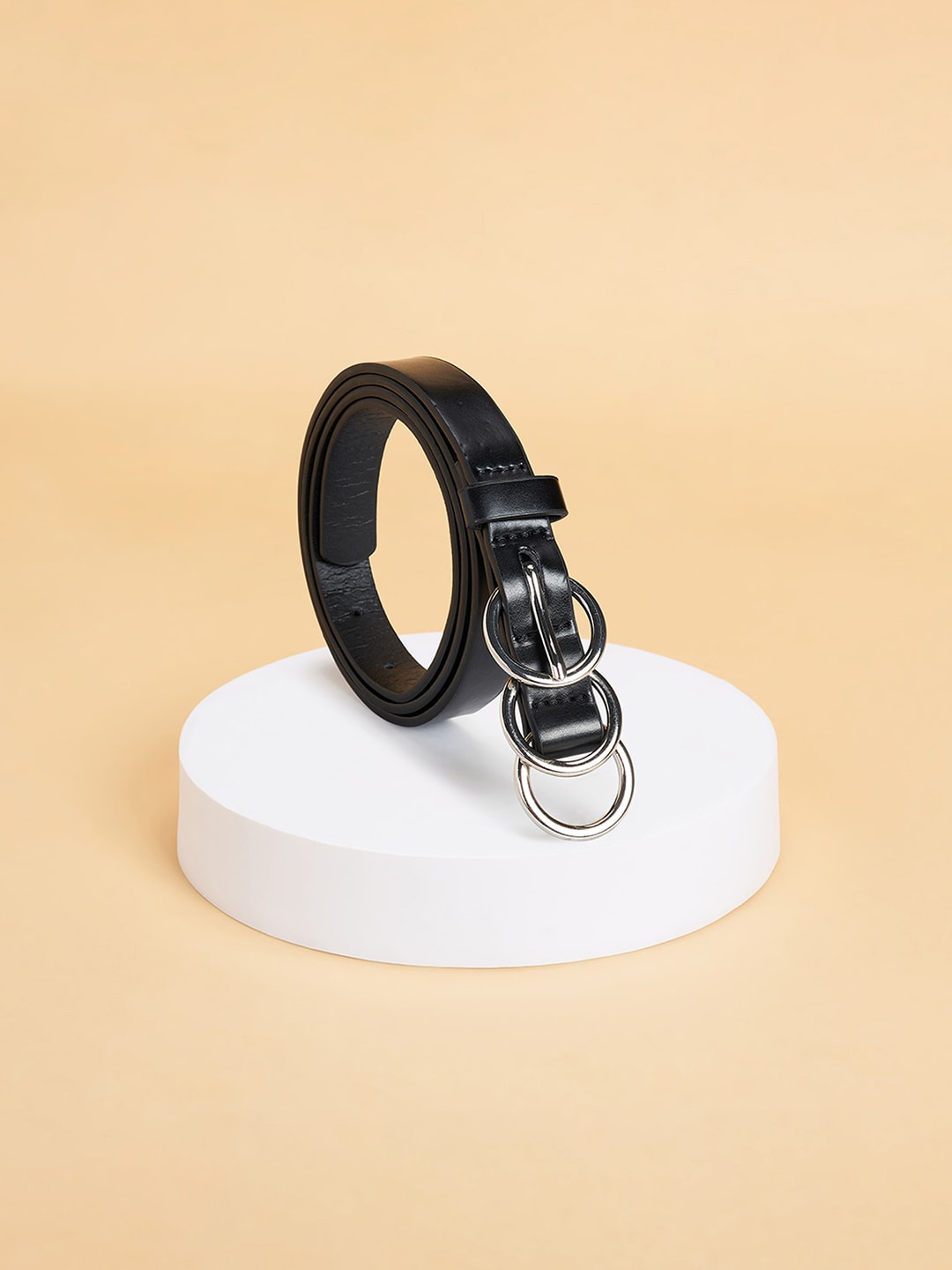 

Forever Glam by Pantaloons Women Textured Belt, Black