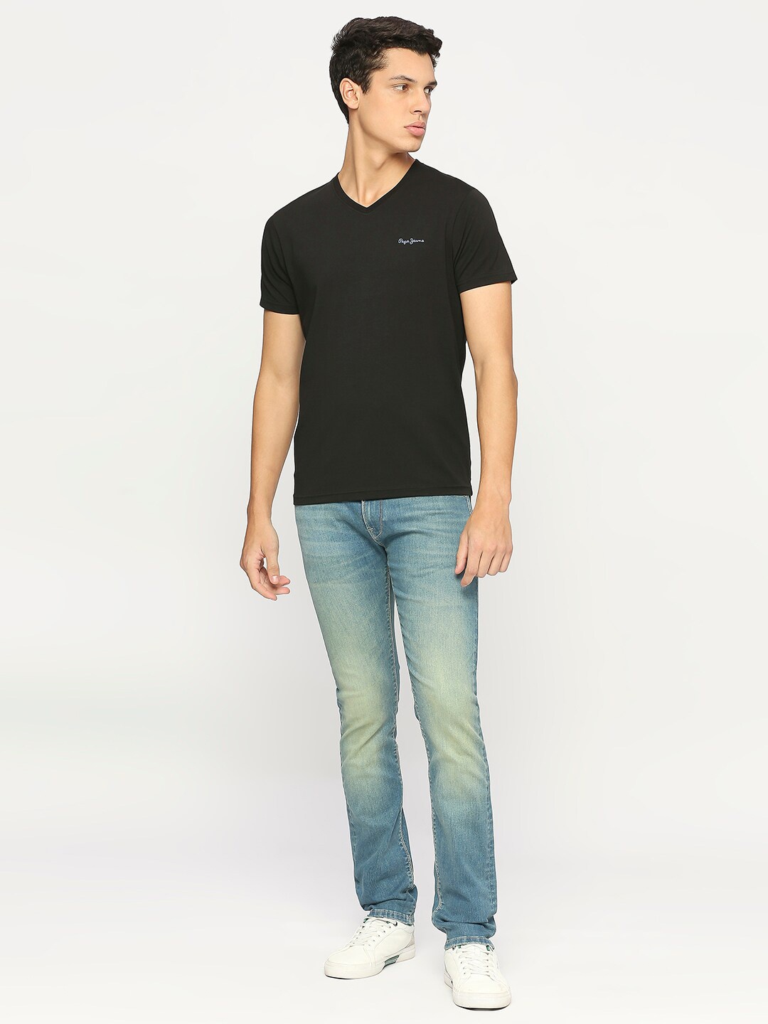 

Pepe Jeans V-Neck Slim Fit T-shirt, Black