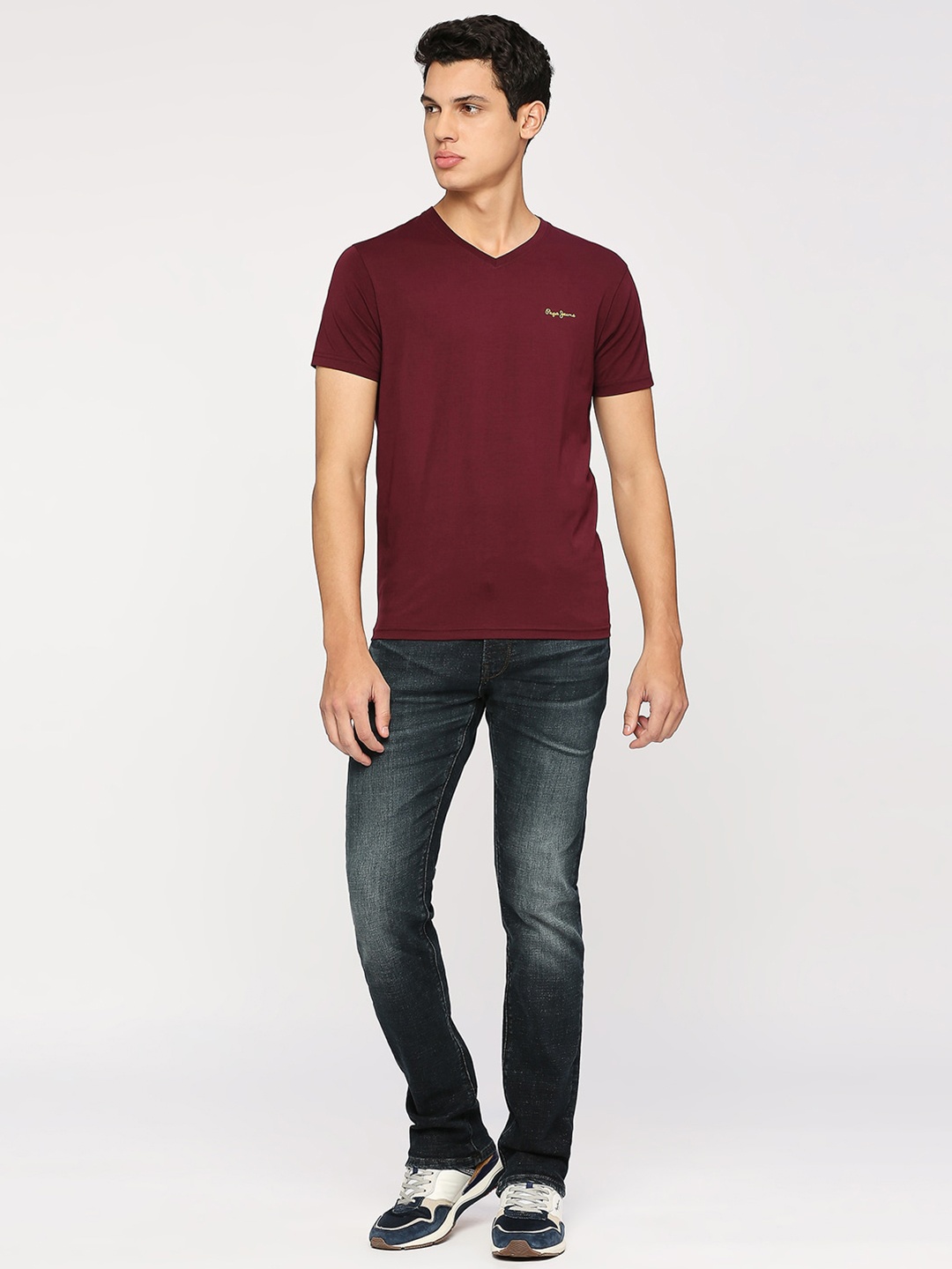 

Pepe Jeans V-Neck Slim Fit T-shirt, Red