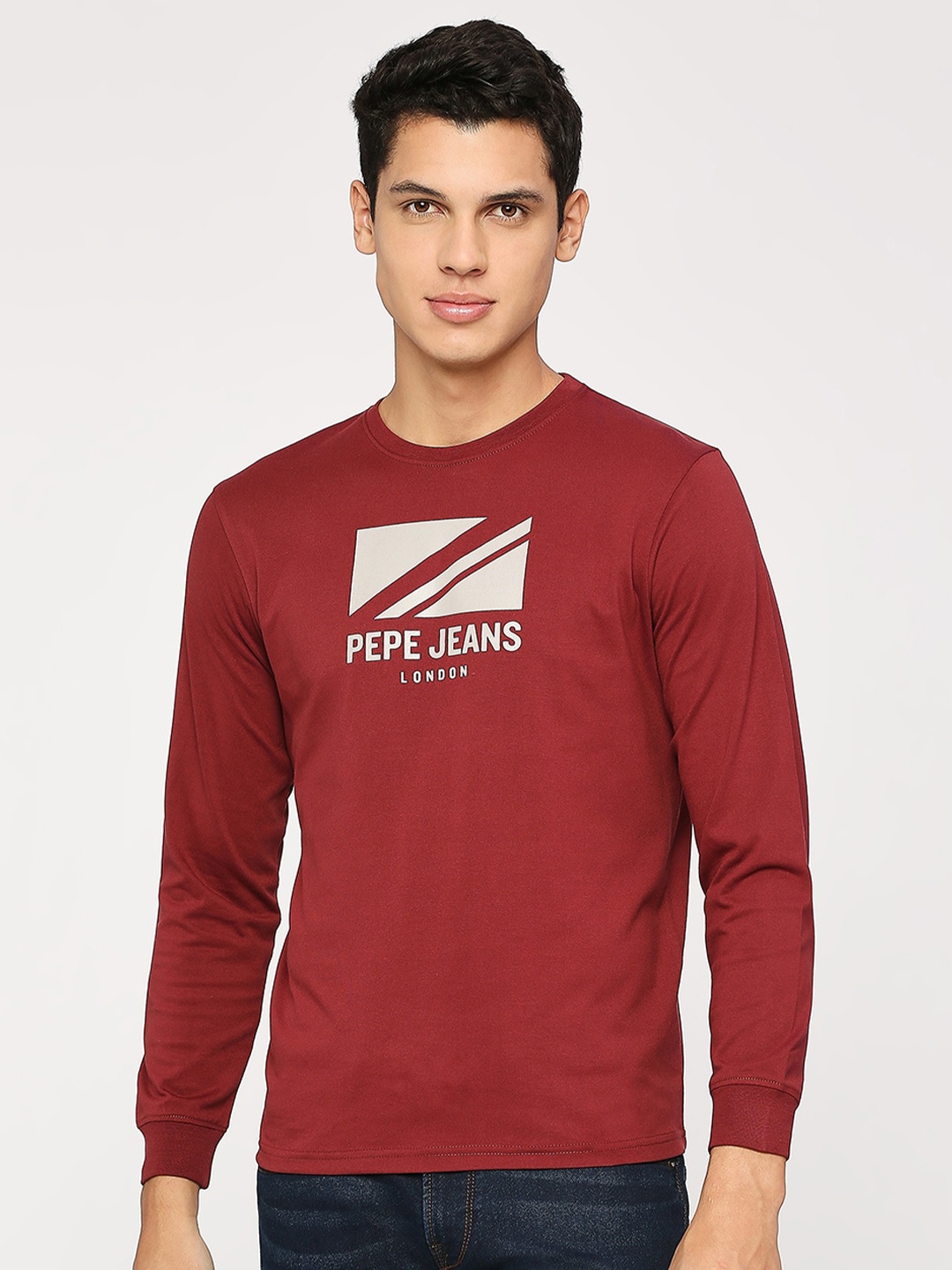 

Pepe Jeans Typography Printed Slim Fit T-shirt, Red
