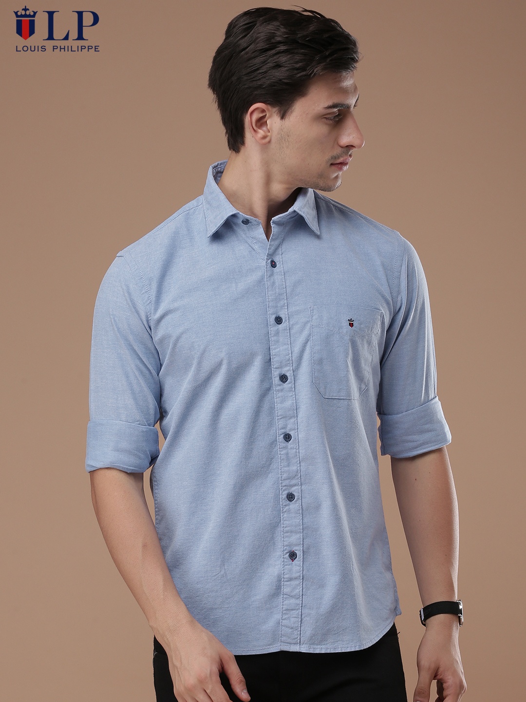 

Louis Philippe Sport Men Blue Slim Fit Solid Casual Shirt
