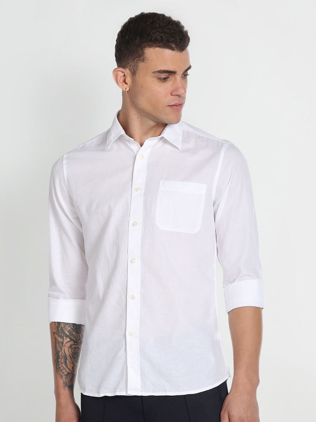 

Flying Machine Slim Fit Casual Shirt, White