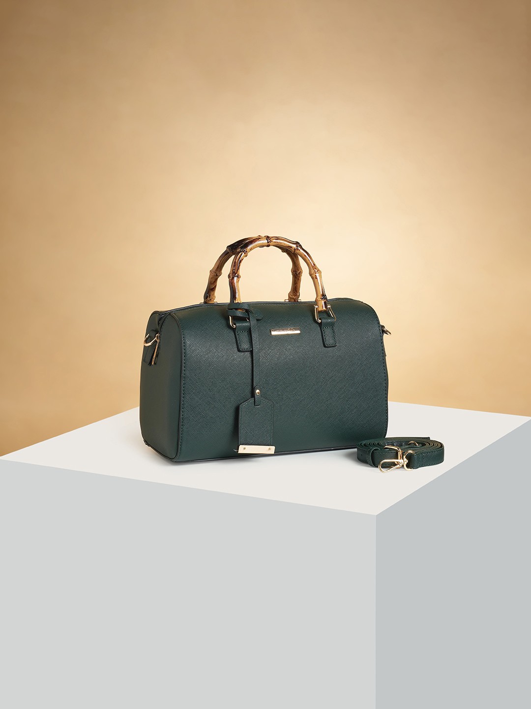 

Forever Glam by Pantaloons Structured Handheld Bag, Green
