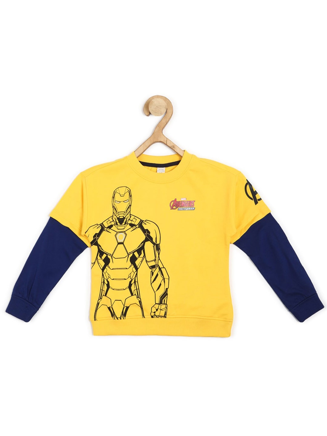 

Peter England Boys Ironman Printed Pure Cotton Sweatshirt, Yellow