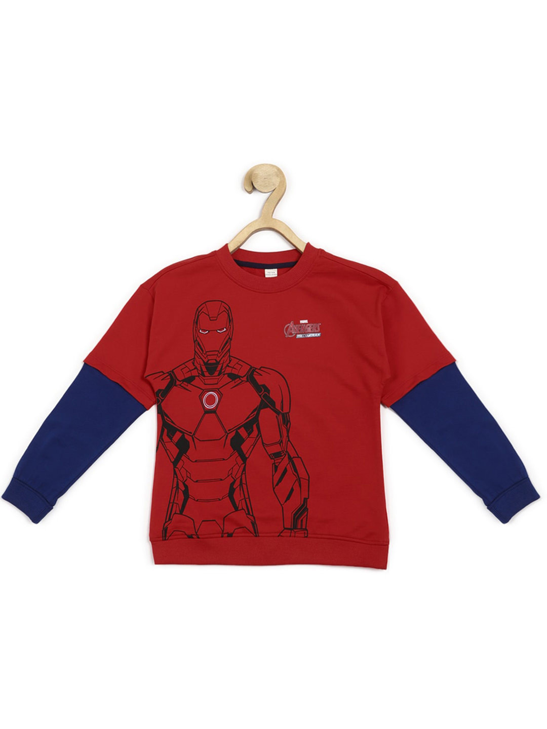 

Peter England Boys Ironman Printed Pure Cotton Sweatshirt, Red