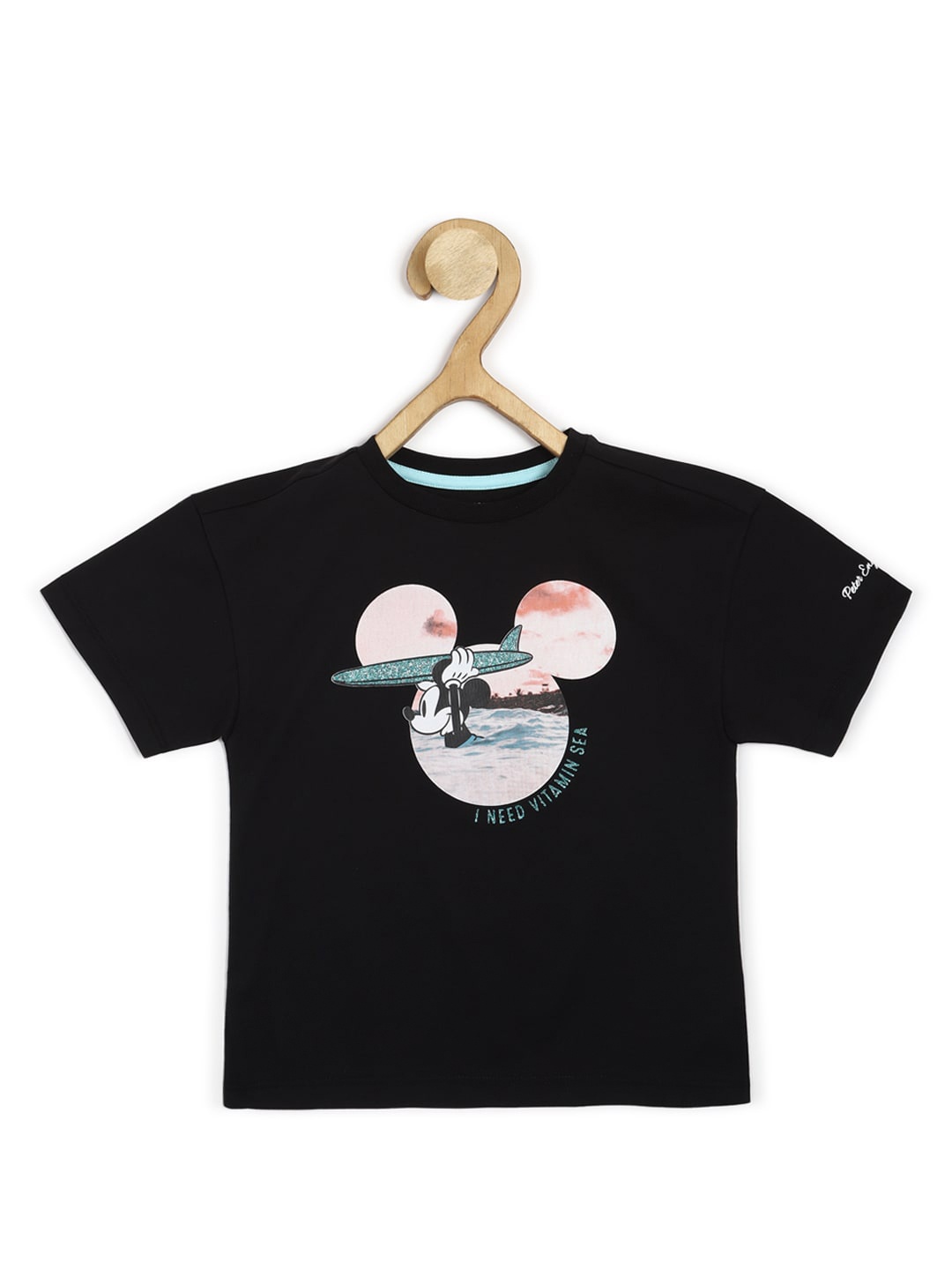 

Peter England Girls Mickey Mouse Printed T-shirt, Black