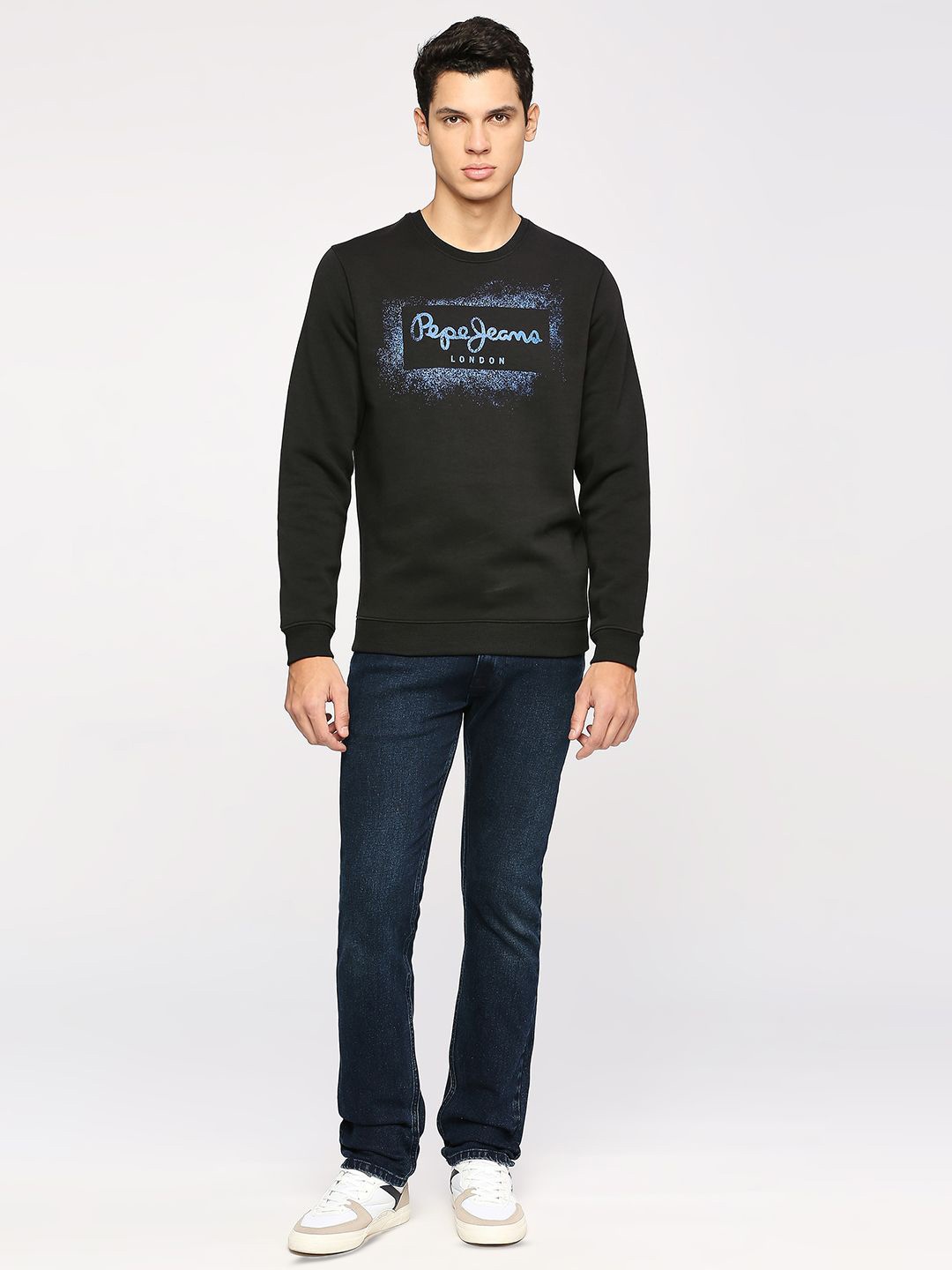 

Pepe Jeans Typography Printed Long Sleeves Pullover, Black