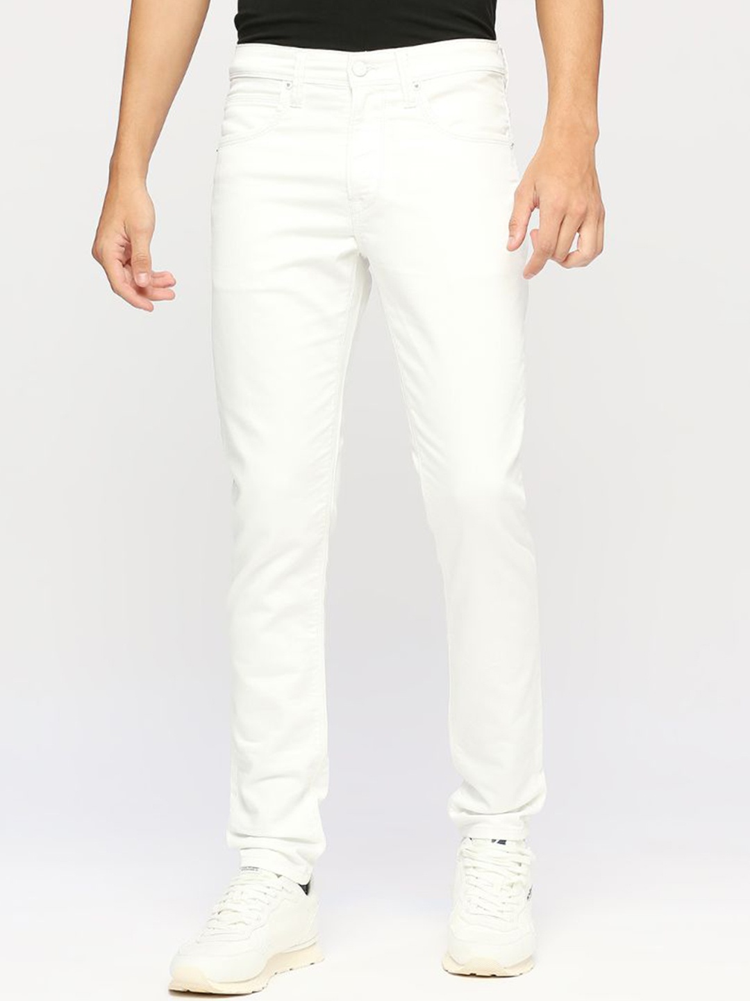 

Pepe Jeans Men Skinny Fit Mid-Rise Light Shade Clean Look Jeans, White